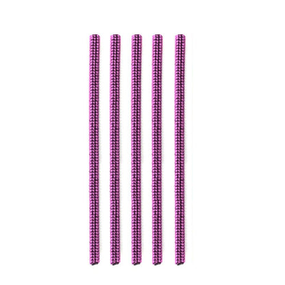 5 PCS Car Outlet Diamond Decorative Strip Air Conditioning Port U-Shaped Clip Strip(Pink) - In Car by buy2fix | Online Shopping UK | buy2fix