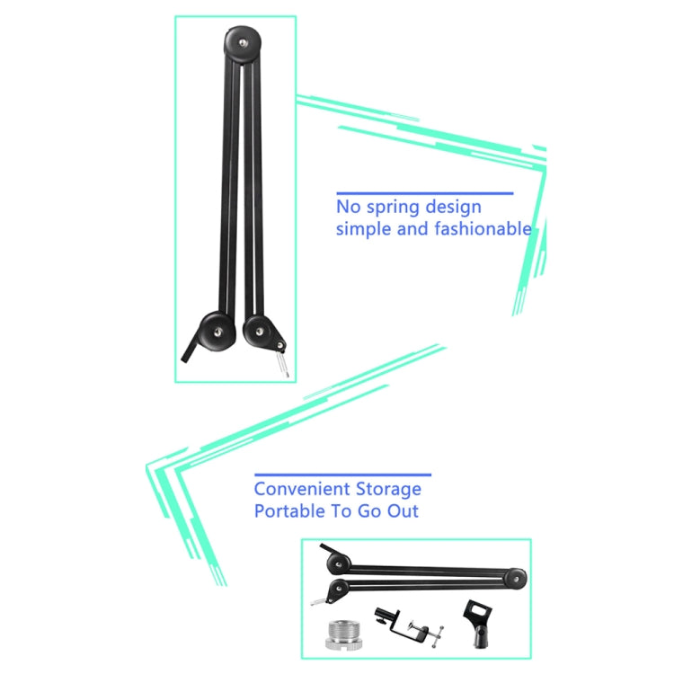 Microphone Desktop Cantilever Stent 360 Degree Rotating Bracket(GAZ-40 W) - Consumer Electronics by buy2fix | Online Shopping UK | buy2fix