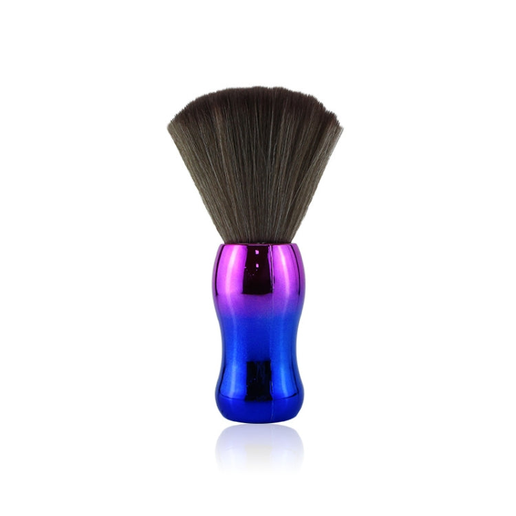 Electroplating Broken Hair Brush Haircut Neck Cleaning Brush( Round Handle Gradient Yellow Purple) - Hair Trimmer by buy2fix | Online Shopping UK | buy2fix