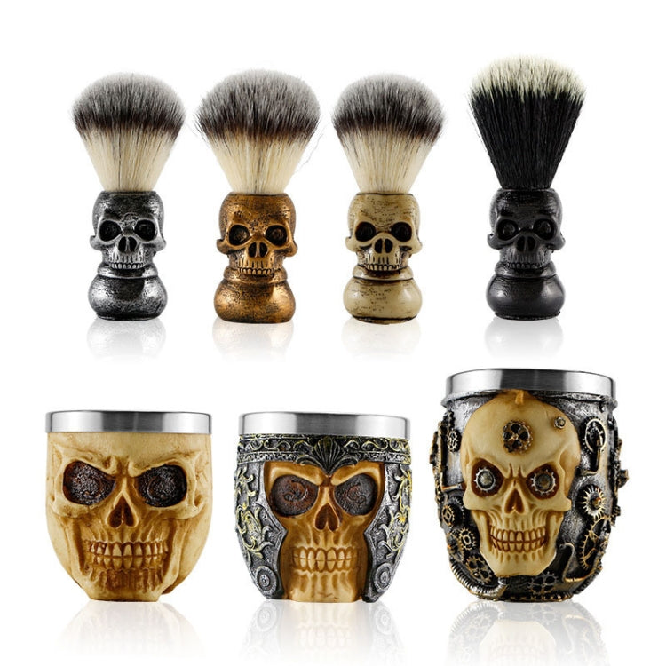 Skull Cleansing Shaving and Foaming Tools, Color Classification: Skull Head Beard Brush - Hair Trimmer by buy2fix | Online Shopping UK | buy2fix