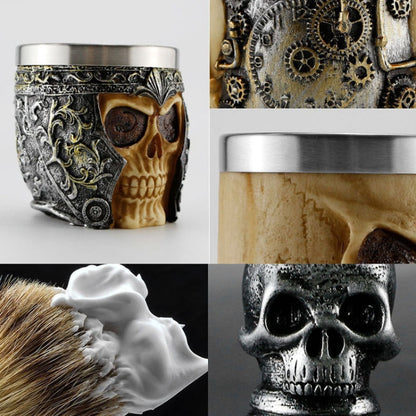 Skull Cleansing Shaving and Foaming Tools, Color Classification: Skull Head Beard Brush - Hair Trimmer by buy2fix | Online Shopping UK | buy2fix
