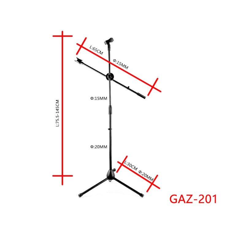Single Rod Floor Formula Adjustable Microphone Bracket, Style: GAZ-201 - Consumer Electronics by buy2fix | Online Shopping UK | buy2fix