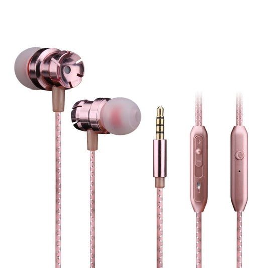 2 PCS EN500 3.5mm Plug Snake Pattern In-Ear Phone Earphone(Rose Gold) - In Ear Wired Earphone by buy2fix | Online Shopping UK | buy2fix