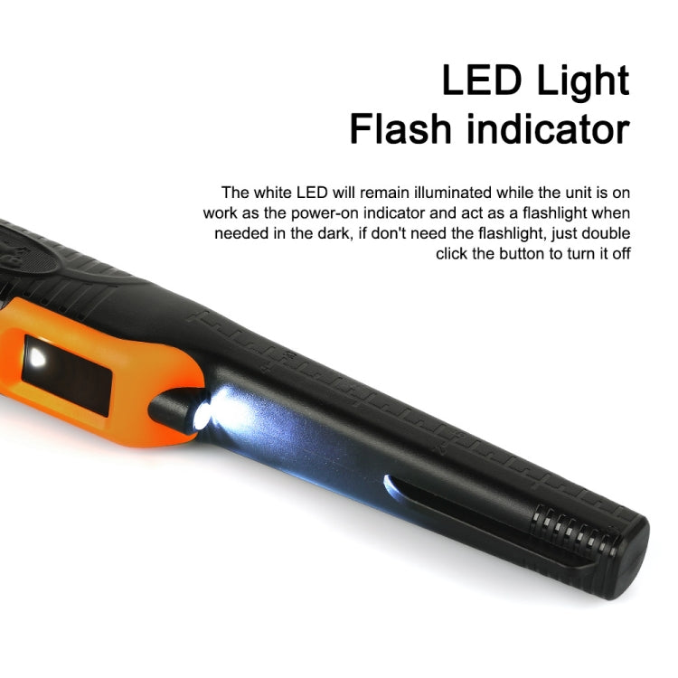HS-12 Outdoor Handheld Treasure Hunt Metal Detector Positioning Rod(Black Orange) - Consumer Electronics by buy2fix | Online Shopping UK | buy2fix