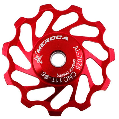 MEROCA Ceramic Bearing Mountain Bike Guide Wheel(13T Red) - Guide wheels by MEROCA | Online Shopping UK | buy2fix