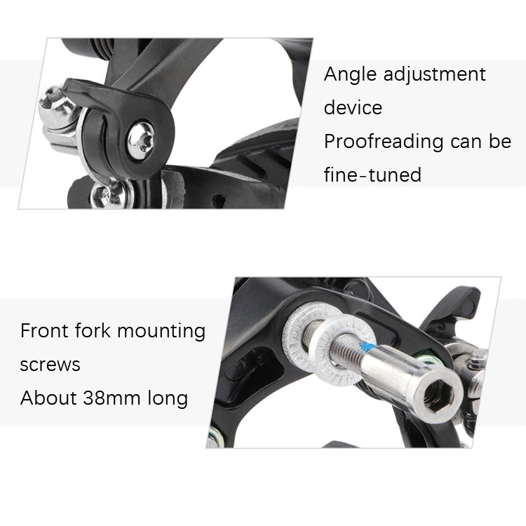 Meroca Bicycle Aluminum Alloy C Brake, Color: Black Single Rear - Bicycle Brake Parts by MEROCA | Online Shopping UK | buy2fix