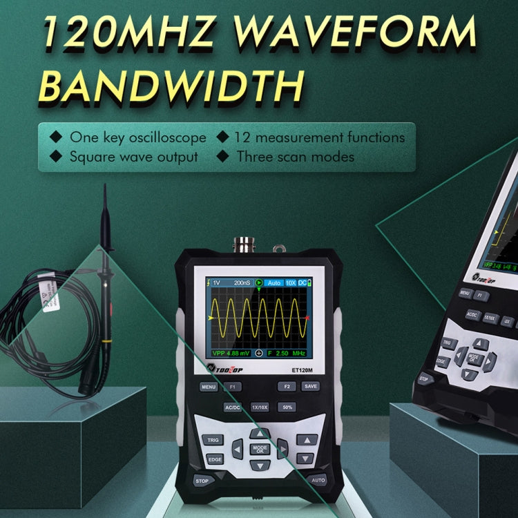 ET120M 120MHz  Digital Color Simulation Oscilloscope - Consumer Electronics by buy2fix | Online Shopping UK | buy2fix