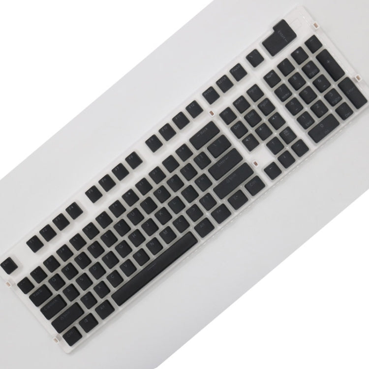 Pudding Double-layer Two-color 108-key Mechanical Translucent Keycap( Dark Coffee) - Silicone / Sticker by buy2fix | Online Shopping UK | buy2fix