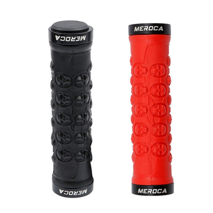 MEROCA Mountain Bike Anti-slip Shock Absorber Riding Grip Cover, Style: Bilateral Lock Skull ME23 Black - Outdoor & Sports by MEROCA | Online Shopping UK | buy2fix