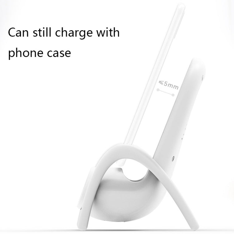 JP-wxc Chair Shape Wireless Charger with Amplifier Function(White) - Apple Accessories by buy2fix | Online Shopping UK | buy2fix