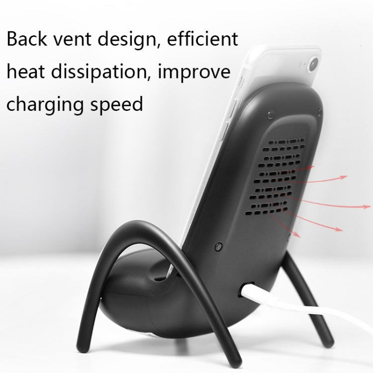 JP-wxc Chair Shape Wireless Charger with Amplifier Function(White) - Apple Accessories by buy2fix | Online Shopping UK | buy2fix