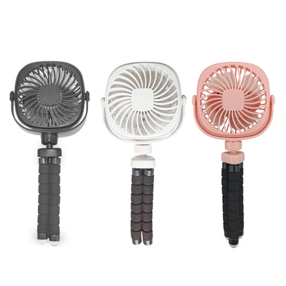 Octopus Stroller Deformation Fan Desktop Portable Handheld USB Small Fan, Colour: 2200mAh White - Electric Fans by buy2fix | Online Shopping UK | buy2fix