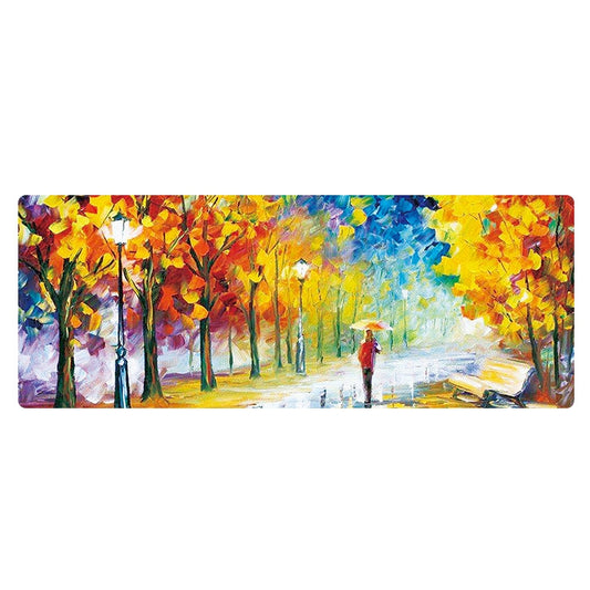 400x900x1.5mm Unlocked Am002 Large Oil Painting Desk Rubber Mouse Pad(Autumn Leaves) - Mouse Pads by buy2fix | Online Shopping UK | buy2fix