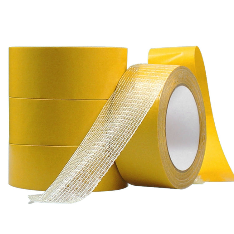 50mmx50 m Double-sided Fiberglass Grid Sticky Adhesive Fiber Transparent Mesh Tape - Tapes by buy2fix | Online Shopping UK | buy2fix
