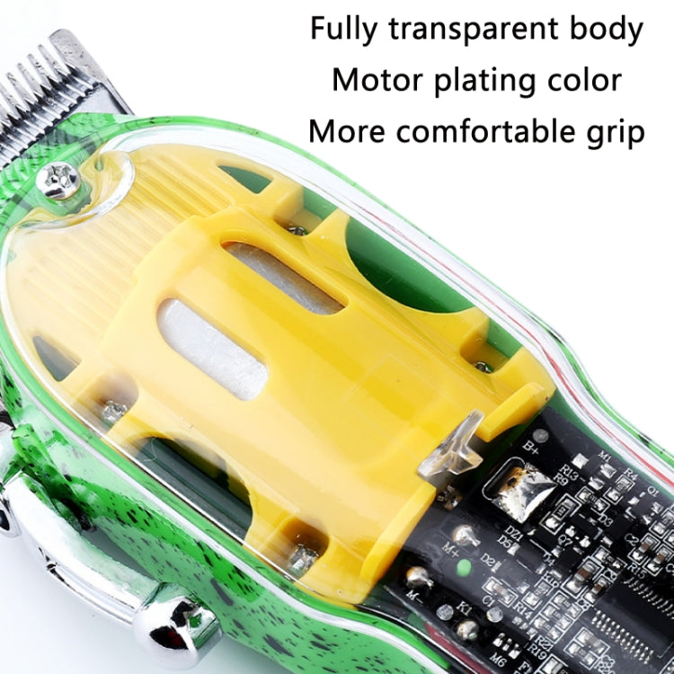 LCD Digital Display Rechargeable Transparent Electric Clipper(Orange) - Hair Trimmer by buy2fix | Online Shopping UK | buy2fix