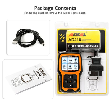 ANCEL AD410 OBD2 Car Universal Auto Diagnostic Scanner - In Car by buy2fix | Online Shopping UK | buy2fix