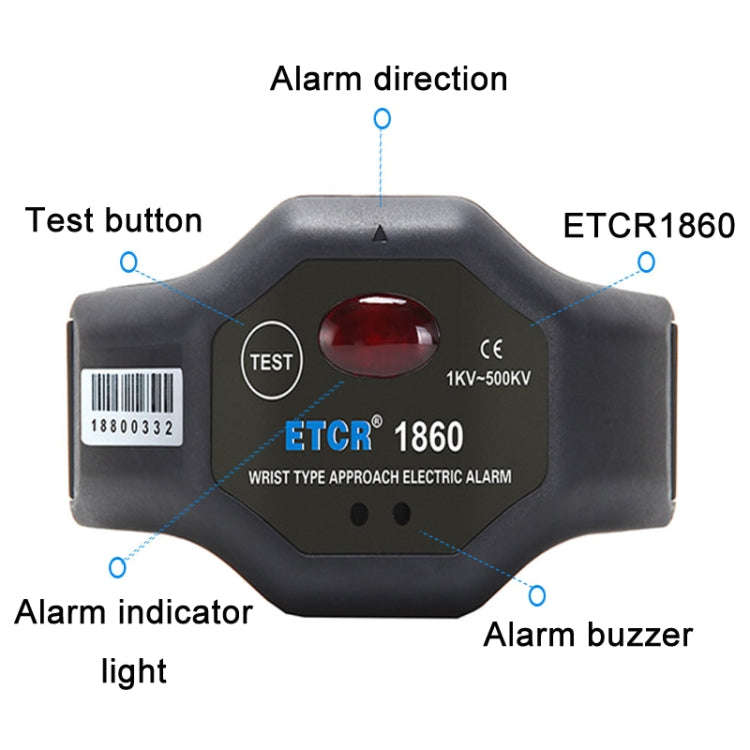 ETCR Non-contact High Voltage Alarm Ellectrician Test Pen, Model: ETCR1860 For Wrist - Current & Voltage Tester by ETCR | Online Shopping UK | buy2fix