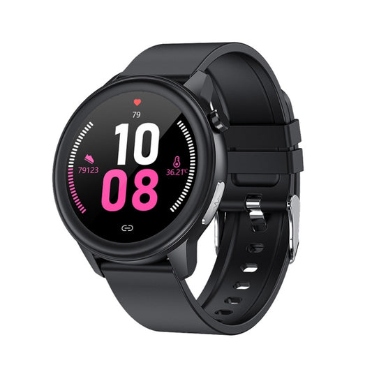 LOANIY E80 1.3 Inch Heart Rate Detection Smart Watch, Color: Black Silicone - Smart Wear by LOANIY | Online Shopping UK | buy2fix