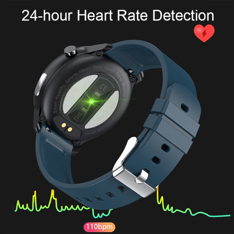 LOANIY E80 1.3 Inch Heart Rate Detection Smart Watch, Color: Red Silicone - Smart Watches by LOANIY | Online Shopping UK | buy2fix