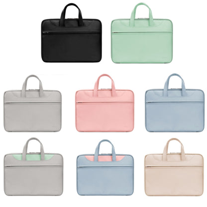 Baona BN-Q006 PU Leather Full Opening Laptop Handbag For 15/15.6/16 inches(Sky Blue) - 15.6 - 17 inch by Baona | Online Shopping UK | buy2fix