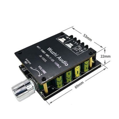 ZK-1002L Mini High Power Bluetooth Amplifier Board with Knob Adjust Volume Switch - Breadboard / Amplifier Board by buy2fix | Online Shopping UK | buy2fix