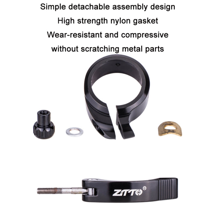 ZTTO Folding Bicycle Seatpost Clamp Retrofit Accessories, Color: 39.8mm (Black) - Outdoor & Sports by ZTTO | Online Shopping UK | buy2fix