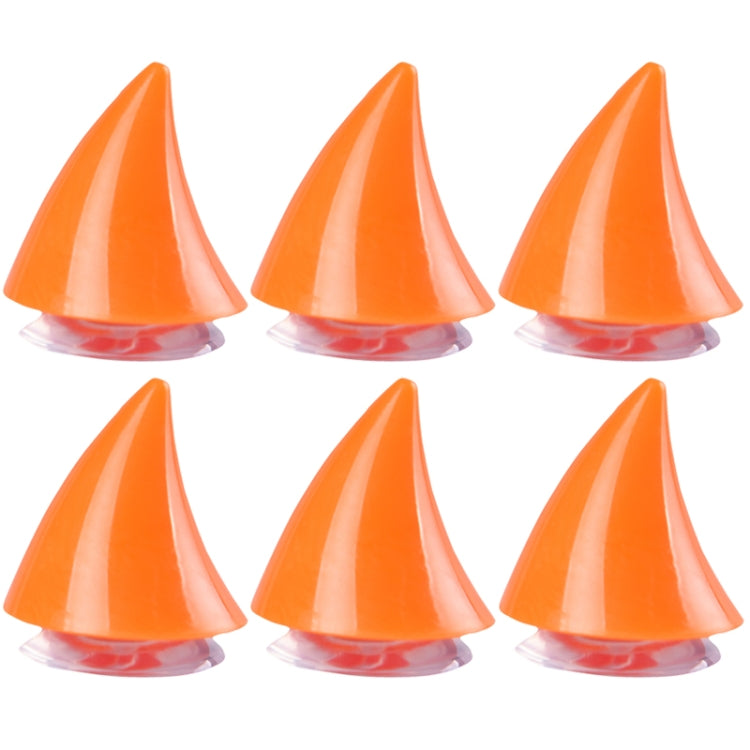 6PCS Motorcycle Helmet Devil Sucker Decoration, Style: Small Horns (Orange) - In Car by buy2fix | Online Shopping UK | buy2fix