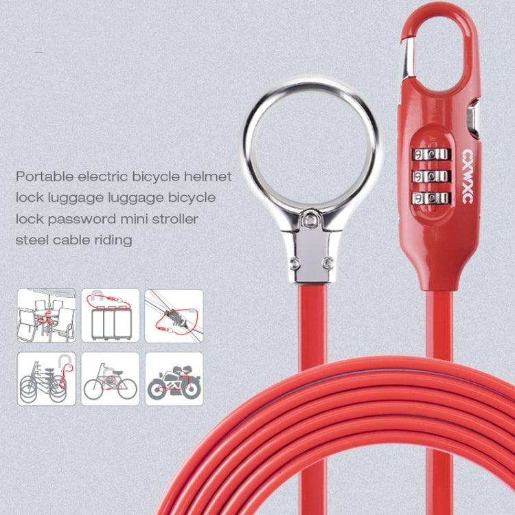 PL3001 Bicycle Mountain Bike Portable Anti-theft Password Cable Lock(Black) - Bicycle Locks & Bicycle Pumps by buy2fix | Online Shopping UK | buy2fix