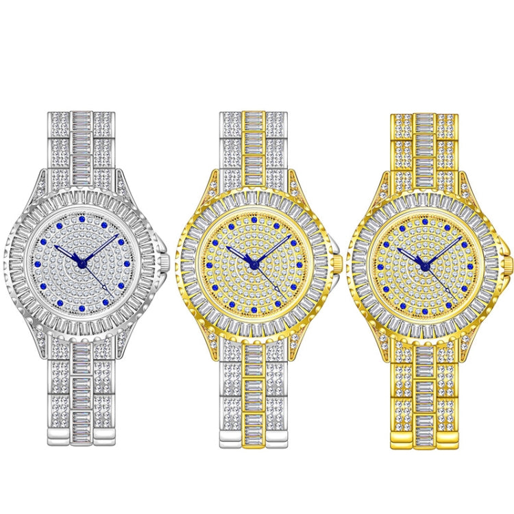 BS Bee Sister FA1686 Diamond Inlaid Ladies Watch Jewelry Chain Watch(Silver Golden) - Alloy Watches by BS Bee Sister | Online Shopping UK | buy2fix