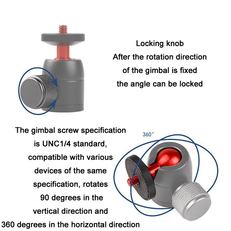 2 PCS Universal Spherical Head Camera Fill Light Tripod Bracket - Camera Accessories by buy2fix | Online Shopping UK | buy2fix