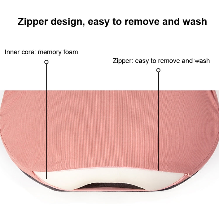 Office Memory Foam Waist Support Cushion Waist Support Pillow(Lotus Pink) - Home & Garden by buy2fix | Online Shopping UK | buy2fix