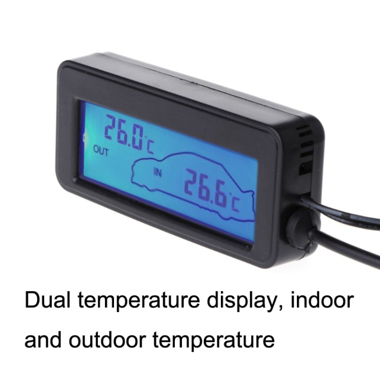 Car Inside and Outside Backlit Mini Digital Thermometer(Red) - In Car by buy2fix | Online Shopping UK | buy2fix