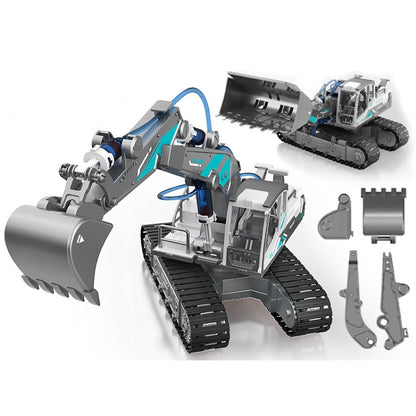 Children DIY Assembly Engineering Fleet Hydraulic Power Crawler Toy(Excavator) - DIY Developmental Toys by buy2fix | Online Shopping UK | buy2fix