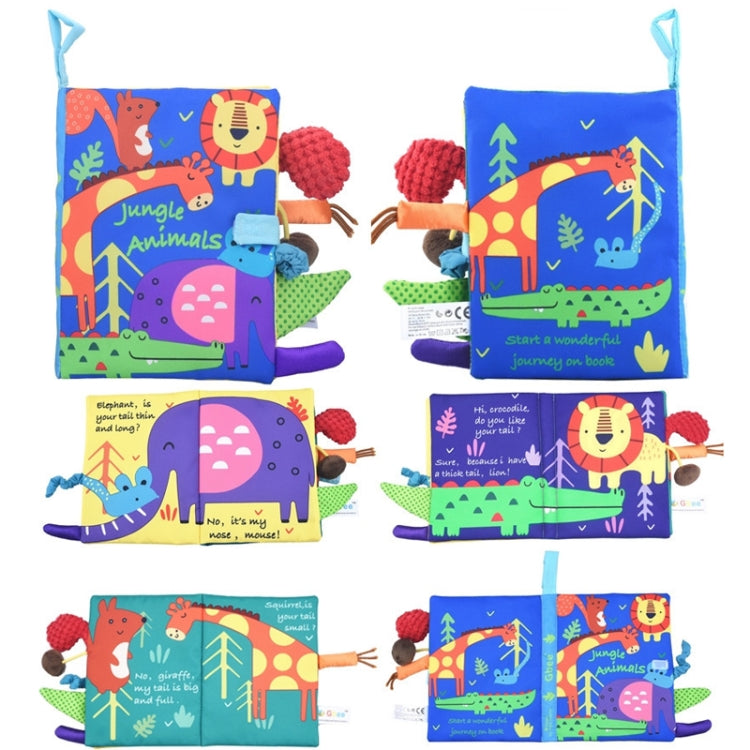 Tail Cloth Book Baby Enlightenment 3D Early Education Cloth Book(Jungle) - Toys & Hobbies by buy2fix | Online Shopping UK | buy2fix