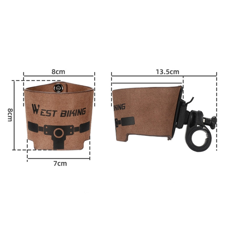 WEST BIKING YP0719298 Bicycle Cup Holder Handlebar Bottle Cage(Brown) - Holders by WEST BIKING | Online Shopping UK | buy2fix