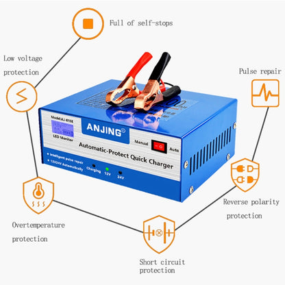 ANJING AJ-618E Battery Charger Car Battery Repairer, Model: EU Plug - In Car by buy2fix | Online Shopping UK | buy2fix