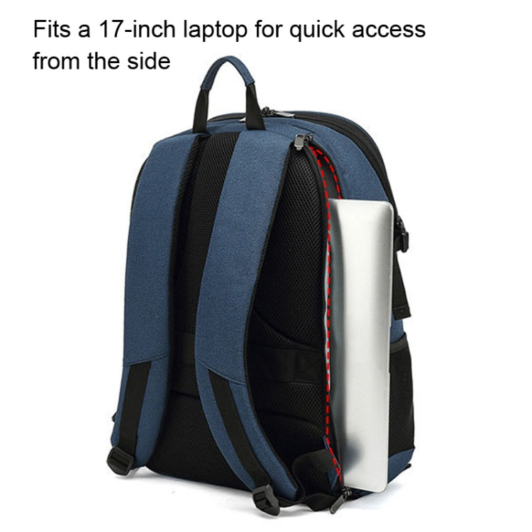 TONO LED Light SLR Digital Camera Backpack With USB Port(Grey) - Camera Accessories by TONO | Online Shopping UK | buy2fix