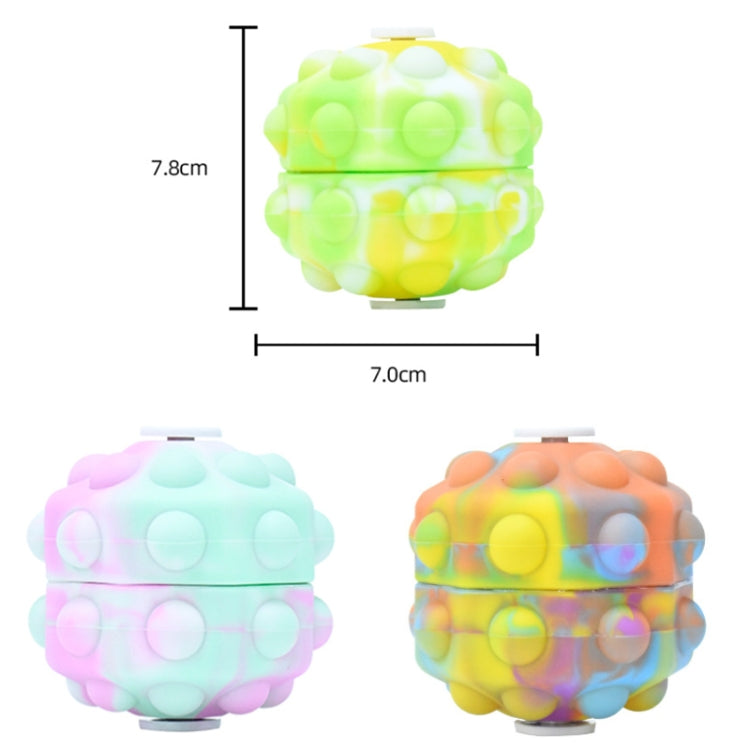 3 PCS Rotating Glowing Octagonal Silicone Ball Educational Toys, Specification: Glow 4 Seconds(Pink Green) - Squeeze Toys by buy2fix | Online Shopping UK | buy2fix