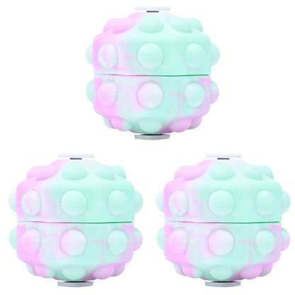 3 PCS Rotating Glowing Octagonal Silicone Ball Educational Toys, Specification: Glow 21 Seconds(Pink Green) - Squeeze Toys by buy2fix | Online Shopping UK | buy2fix