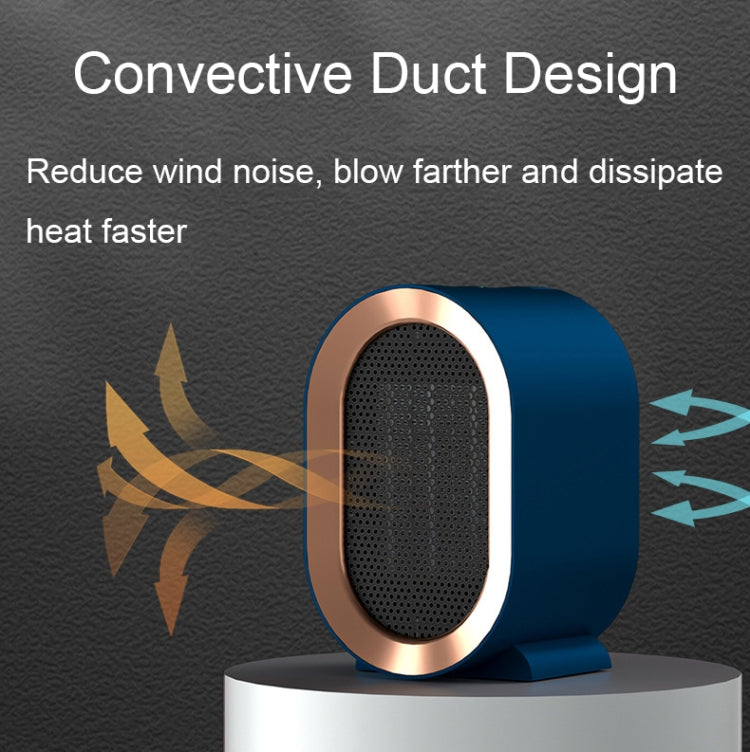 XH-1201 Winter Desktop Small Heater Quiet Fast Heat PTC Electric Heater, CN Plug(Blue) - Consumer Electronics by buy2fix | Online Shopping UK | buy2fix