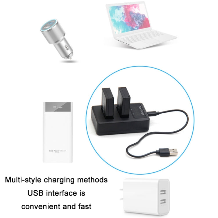 LP-E12 Vertical Dual Charge Action Camera Battery Charger - Camera Accessories by buy2fix | Online Shopping UK | buy2fix