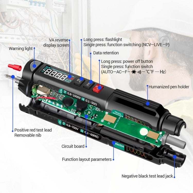 ANENG Multifunction Intelligent Measurement High Precision Multimeter, Model: A3008 With Accessories - Digital Multimeter by ANENG | Online Shopping UK | buy2fix