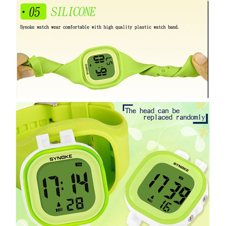 SYNOKE 66896 Multifunctional Detachable Waterproof Luminous Student Watch(Green) - Silicone Strap Watches by SYNOKE | Online Shopping UK | buy2fix