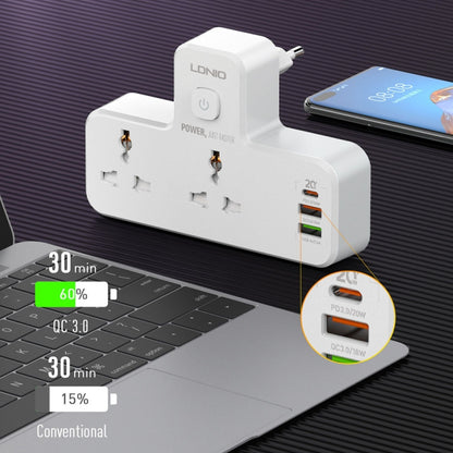 LDNIO SC2311 20W PD+QC 3.0 Multifunctional Home Fast Charging Socket with Night Light, Spec: EU Plug - Extension Socket by LDNIO | Online Shopping UK | buy2fix