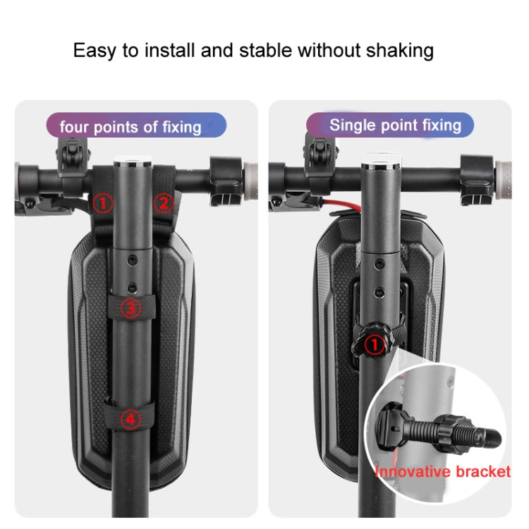 WHEEL UP X7 2L Electric Scooter Hard Shell Hanging Bag,Style: Hook and Loop Fastener - Bicycle Bags by WHEEL UP | Online Shopping UK | buy2fix