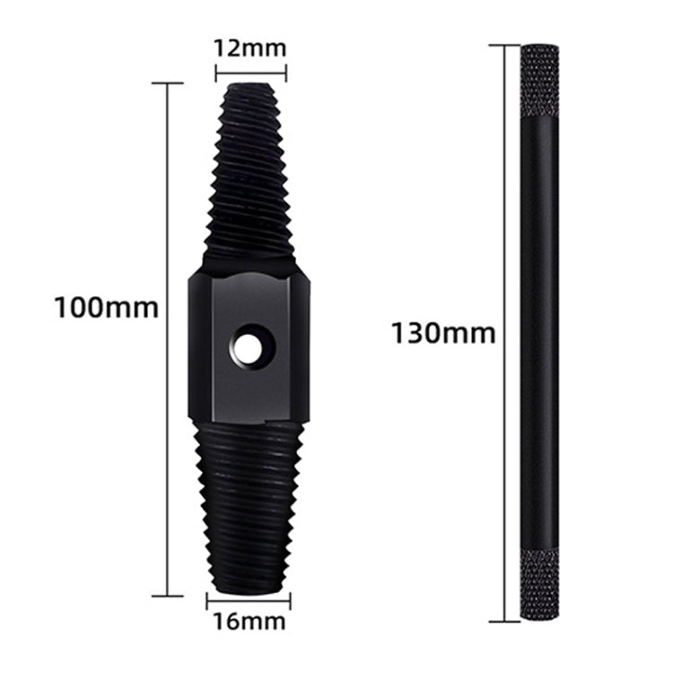 3PCS 4/6 Points Faucet Break Screw Remover Smooth Silky Tooth Double-headed Screw Tool(Black) - Screws by buy2fix | Online Shopping UK | buy2fix