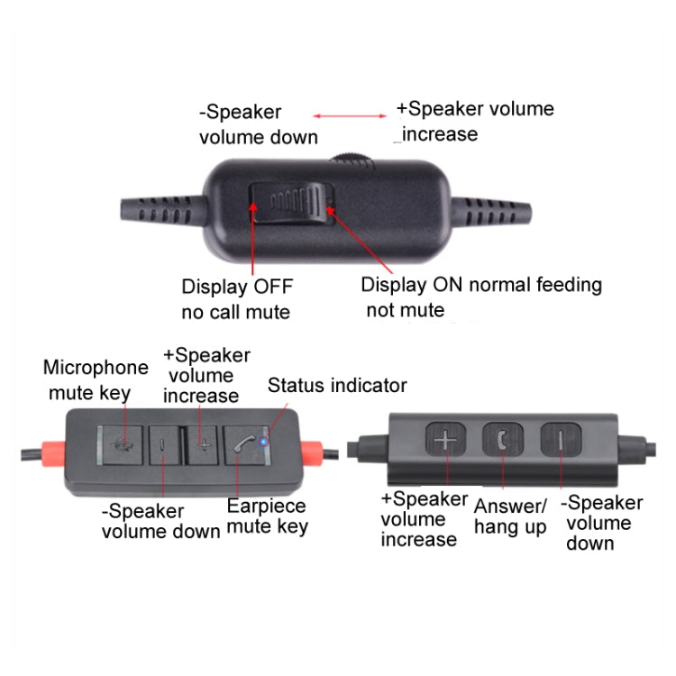 VT200 Single Ear Telephone Headset Operator Headset With Mic,Spec: Crystal Head with Tuning - Consumer Electronics by buy2fix | Online Shopping UK | buy2fix