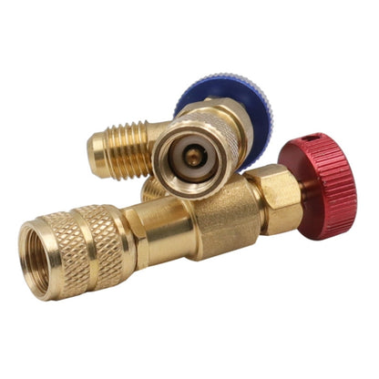 Air Conditioner Fluoridation Safety Valve Refrigerant Filling Connector(Side R410 Bottom R22) - In Car by buy2fix | Online Shopping UK | buy2fix