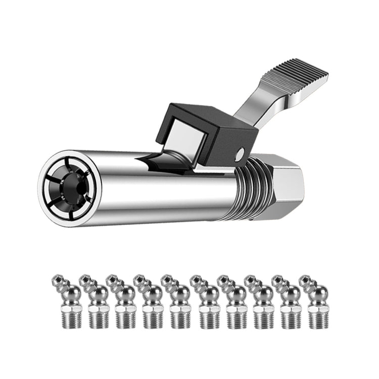 PC002 Lock Clamp Type High Pressure Grease Nozzle, Style: Butter Mouth+10 45 Degrees Heads - In Car by buy2fix | Online Shopping UK | buy2fix