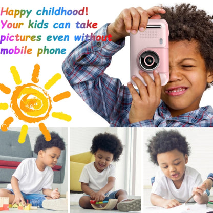 2.4 Inch Children HD Reversible Photo SLR Camera, Color: Yellow Blue + 8G Memory Card + Card Reader - Consumer Electronics by buy2fix | Online Shopping UK | buy2fix